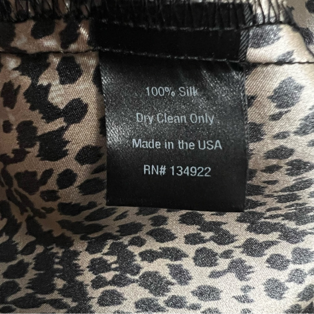 Emerson Fry Little Cheetah Print  Midi Skirt Size XS Tan Black 100% Silk - Picture 10 of 10